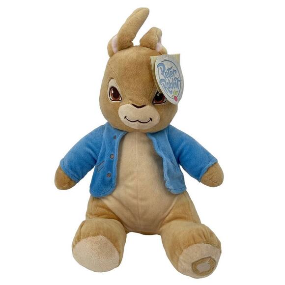 Nickelodeon Peter Rabbit Plush Stuffed Animal Cuddle Pillow Blue Shirt 18 Inch - Picture 1 of 14